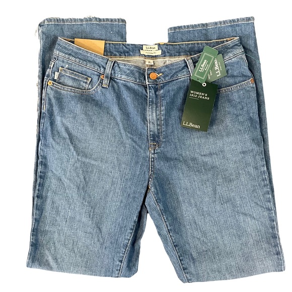L.L. Bean Denim - L.L. Bean NWT Woman’s 1912 Jeans Straight Leg Light Indigo Color Size 12 M/T